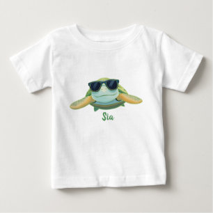 Chill Sea Turtle with Sunglasses Baby T-Shirt