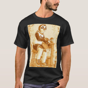 Chill Sepia Sloth Illustration T-Shirt