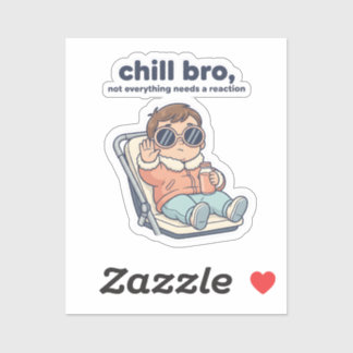 Chill Sis Funny Baby Sticker – Low Battery Mode