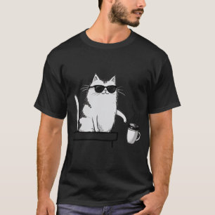 Chill Six Armed Wizard Meditating with Coffee T-Shirt