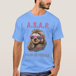 Chill Sloth ASAP As Slow As Possible Funny boy T-Shirt