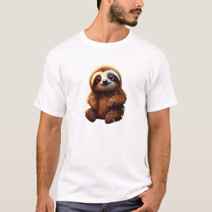 Chill Sloth Hangout Sticker Design T-Shirt