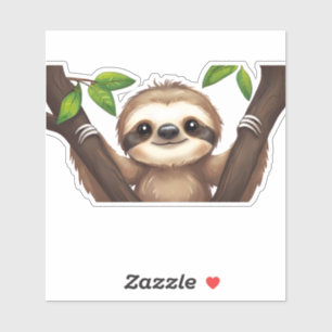 Chill Sloth Sticker – Slow Vibes Only