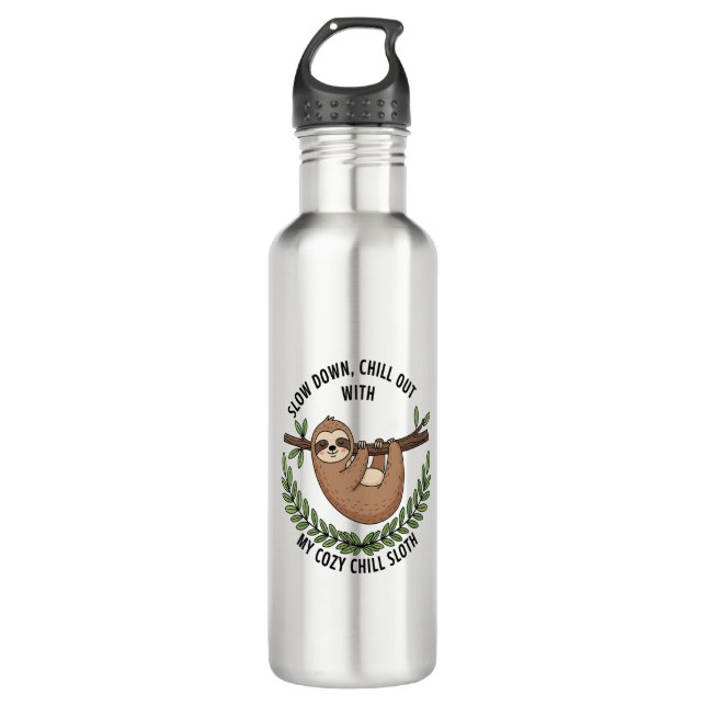 Chill Sloth, USA Animal 710 Ml Water Bottle (Front)