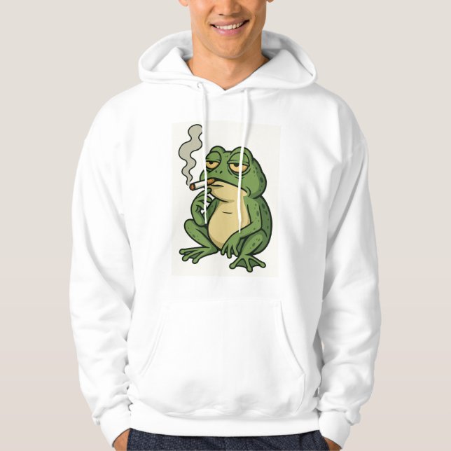 Chill Smoking Frog Hoodie (Front)