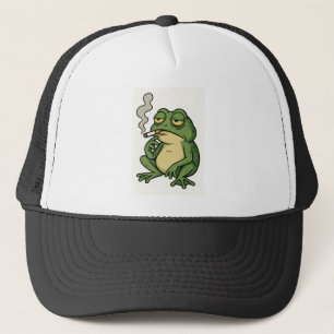 Chill Smoking Frog Trucker Hat