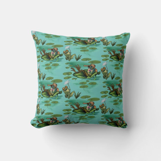 Chill Summer Frogs  Cushion (Front)