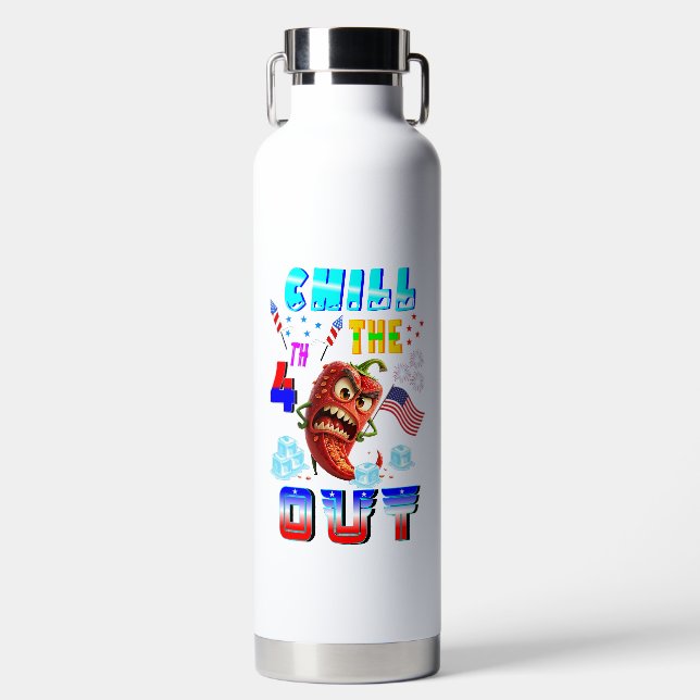 Chill The 4th Out Water Bottle (Front)