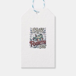 Chill The Fourth Out Alligator Patriotic Shirt Des Gift Tags