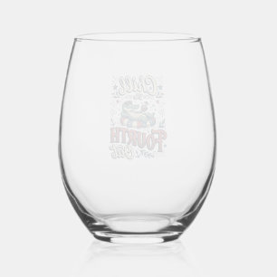 Chill The Fourth Out Alligator Patriotic Shirt Des Stemless Wine Glass