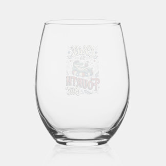Chill The Fourth Out Alligator Patriotic Shirt Des Stemless Wine Glass