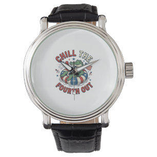 Chill The Fourth Out Alligator Patriotic Shirt Des Watch