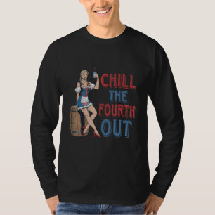 Chill The Fourth Out Cowgirl Western Happy 4th Of  T-Shirt