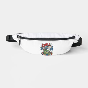 Chill The Fourth Out Funny Alligator Summer Shirt Bum Bags
