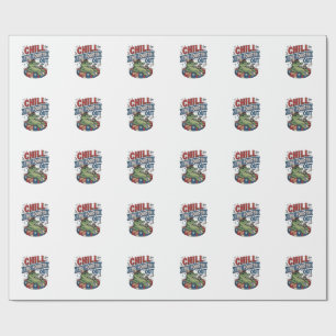 Chill The Fourth Out Funny Alligator Summer Shirt Wrapping Paper