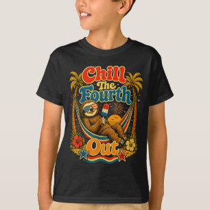 Chill the fourth out funny sloth summer vacation T-Shirt