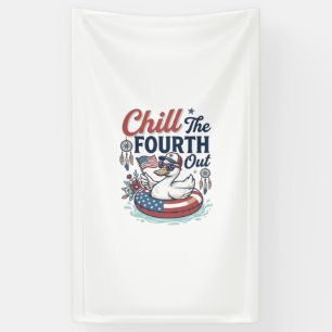 Chill The Fourth Out Patriotic Duck Vector Shirt_1 Banner