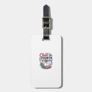 Chill The Fourth Out Patriotic Duck Vector Shirt_1 Luggage Tag