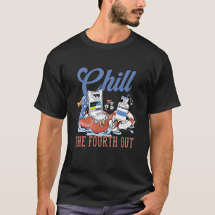 Chill The Fourth Out Retro 4th of July ICU Nurse S T-Shirt