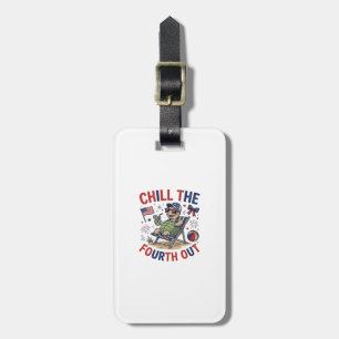 Chill The Fourth Out Turtle Summer Holiday Shirt_1 Luggage Tag