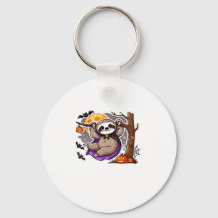 Chill Thrills Halloween Sloth Oversized T-Shirt Key Ring