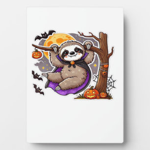 Chill Thrills Halloween Sloth Oversized T-Shirt Plaque