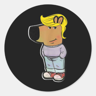Chill Trump Meme Funny Chill Guys Meme Classic Round Sticker