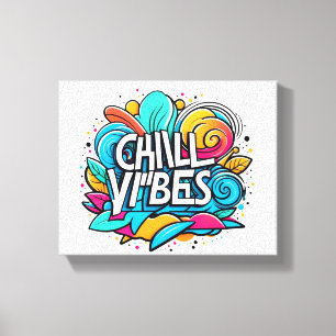 Chill Vibes Minimalist Design Canvas Print
