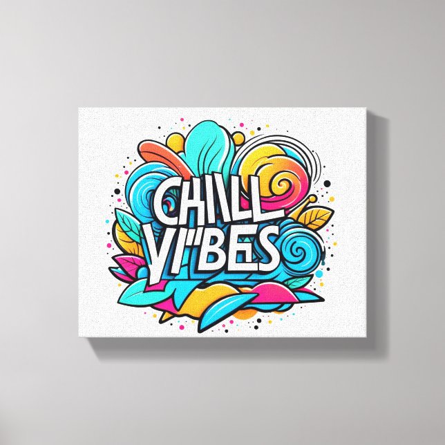 Chill Vibes Minimalist Design Canvas Print (Front)
