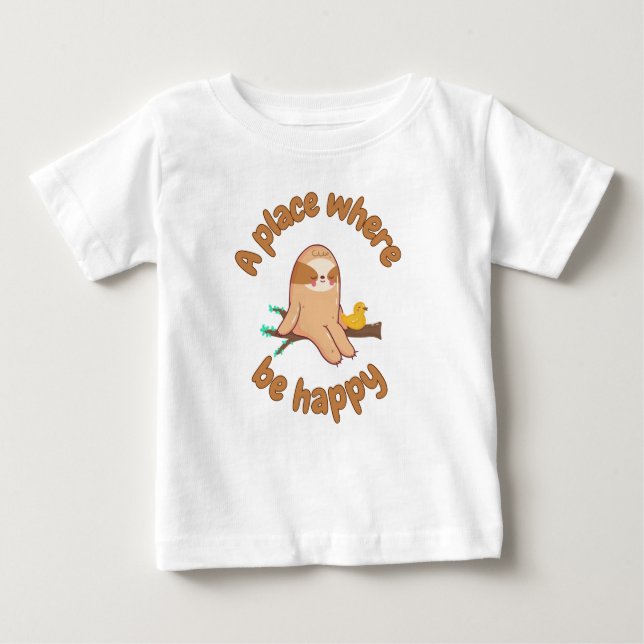 Chill Vibes: Sloth Life Goals! Baby T-Shirt (Front)