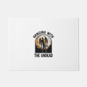 Chill Zombie Shirt Vintage Halloween Graphic_1 Doormat