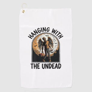 Chill Zombie Shirt Vintage Halloween Graphic_1 Golf Towel