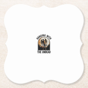 Chill Zombie Shirt Vintage Halloween Graphic_1 Paper Coaster