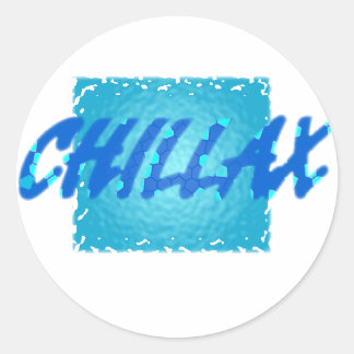 chillax classic round sticker