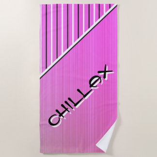 Chillax Pink Beach Towel