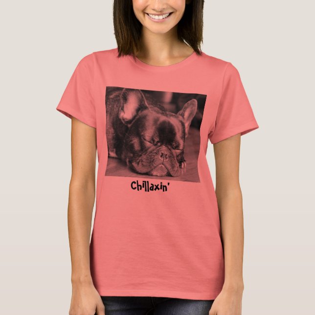 Chillaxin' French Bulldog T-Shirt (Front)