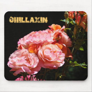 CHILLAXIN mousepad gel Pink Roses Flowers
