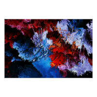 Chilled Inferno Blue Red Contemporary Abstract Art