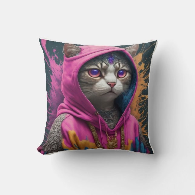 Chilled Out Cattitude Cushion (Front)