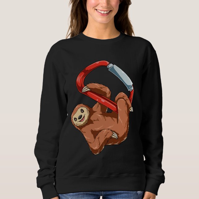Chilled Sloth Bouldering Rock Climbing Sweatshirt (Front)