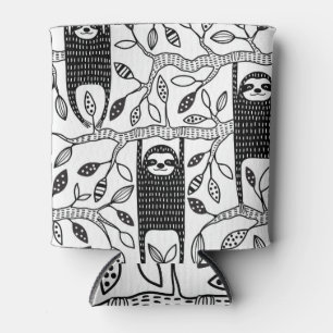 Chilled Sloths: Cute Animal Pattern. Can Cooler