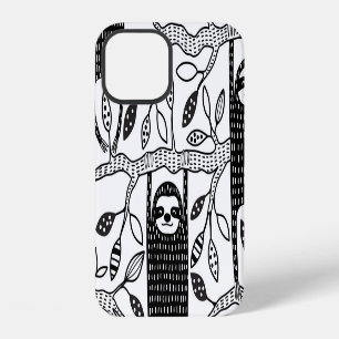 Chilled Sloths: Cute Animal Pattern. iPhone 12 Case