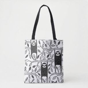Chilled Sloths: Cute Animal Pattern. Tote Bag