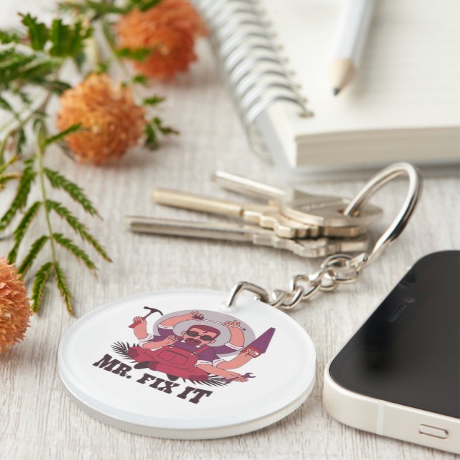 ChilledWorld “Mr. Fix It” Graphic Key Ring (Front Right)