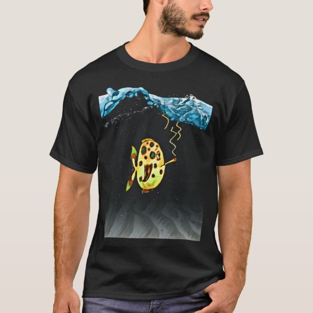 Chiller fish with cigarette â€“ underwater in comi T-Shirt (Front)