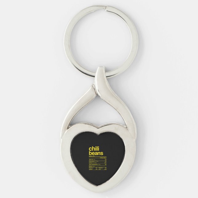 Chilli Beans Nutrition Facts Funny Thanksgiving Ch Key Ring (Front)