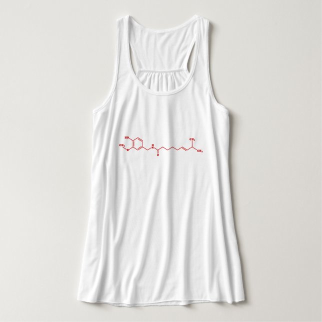 Chilli Capsaicin Molecular Chemical Formula Singlet (Design Front)