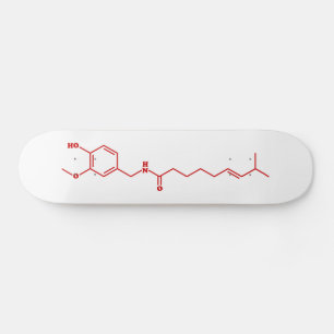 Chilli Capsaicin Molecular Chemical Formula Skateboard
