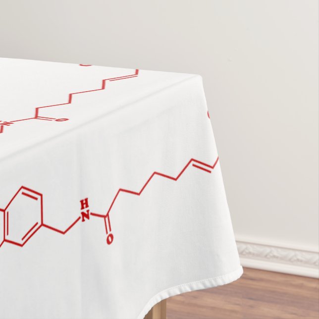 Chilli Capsaicin Molecular Chemical Formula Tablecloth (In Situ)