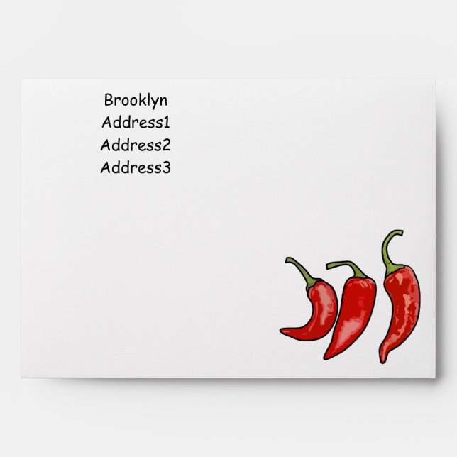 Chilli cartoon illustration  envelope (Front)